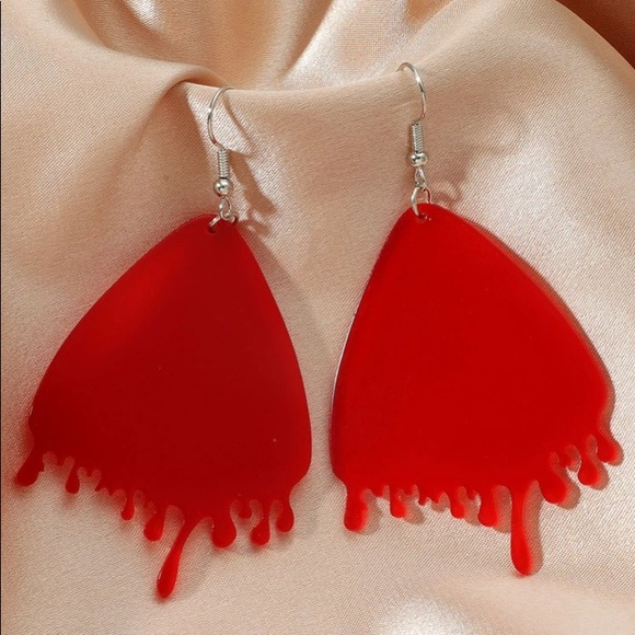 🌊 Oversized Dripping Jellyfish Earrings 🌊 - Picture 3 of 3